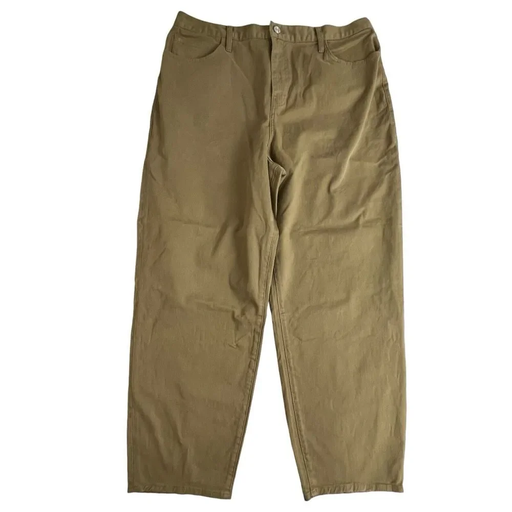 Frame Womens 33 Brown Ultra High Rise‎ Barrell Khaki Pants